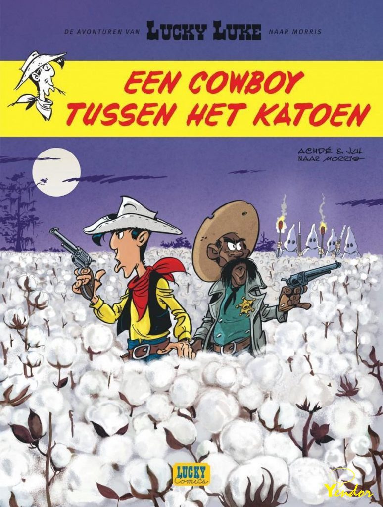 Een cowboy tussen het katoen